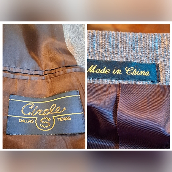 Circle S Dallas Tx Western Retro Boise Yoke Brown Sport Coat Jacket Men Size 44R - Picture 11 of 16